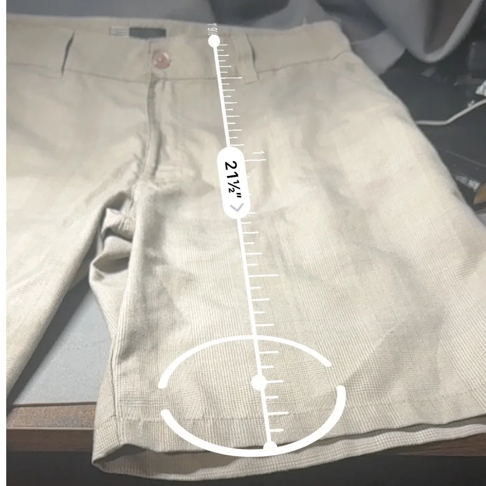 O'Neill Mens Tan Plaid Flat Front Walk Shorts Size 32 13108125P‎ Beige Casual